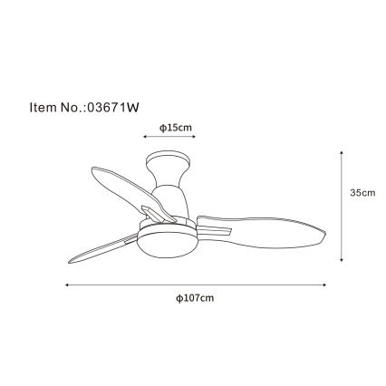 Globo - LED Dimmable ceiling fan LED/22W/230V 3000/4500/6000K + remote control