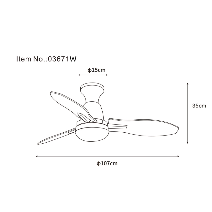 Globo - LED Dimmable ceiling fan LED/22W/230V 3000/4500/6000K + remote control