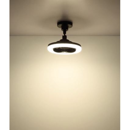 Globo - LED Dimmable ceiling fan LED/20W/230V 3000-6500K black + remote control
