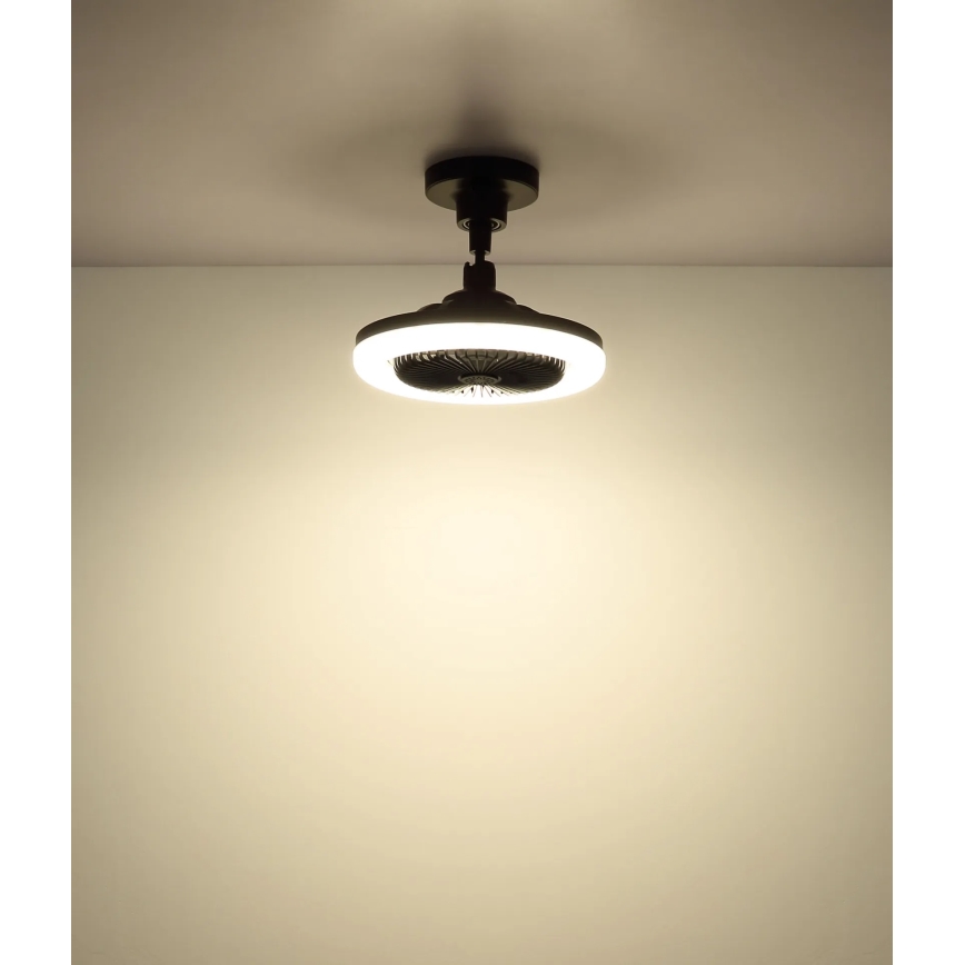 Globo - LED Dimmable ceiling fan LED/20W/230V 3000-6500K black + remote control