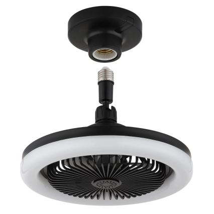Globo - LED Dimmable ceiling fan LED/20W/230V 3000-6500K black + remote control