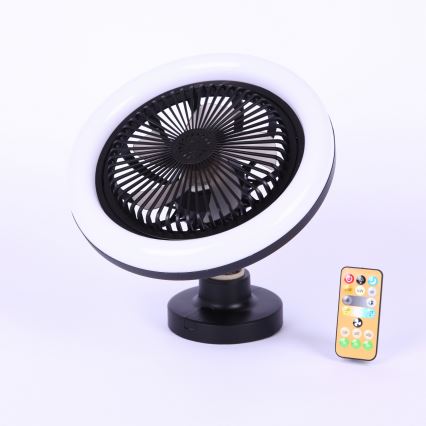 Globo - LED Dimmable ceiling fan LED/20W/230V 3000-6500K black + remote control