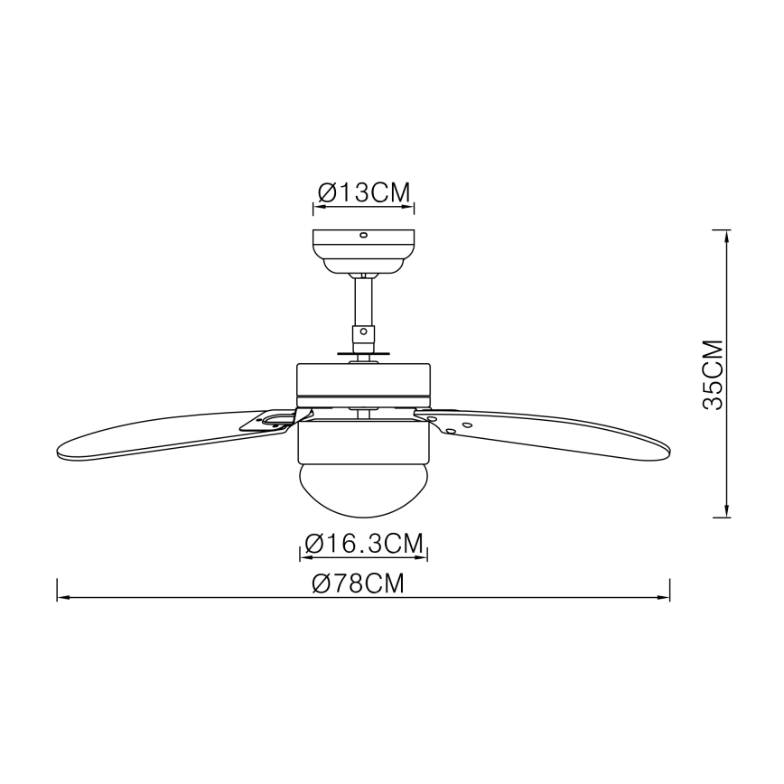 Globo - Ceiling fan 1xE14/60W/230V