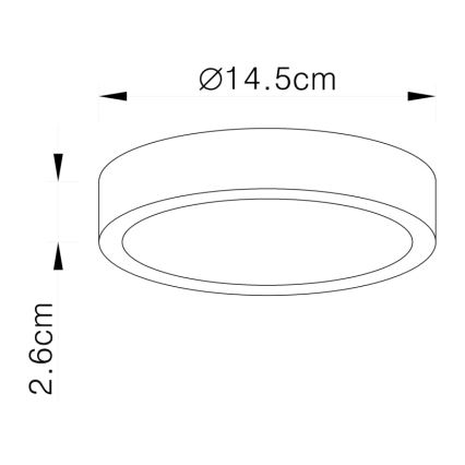 Globo 12366-15 - LED Ceiling light VITOS LED/15W/230V