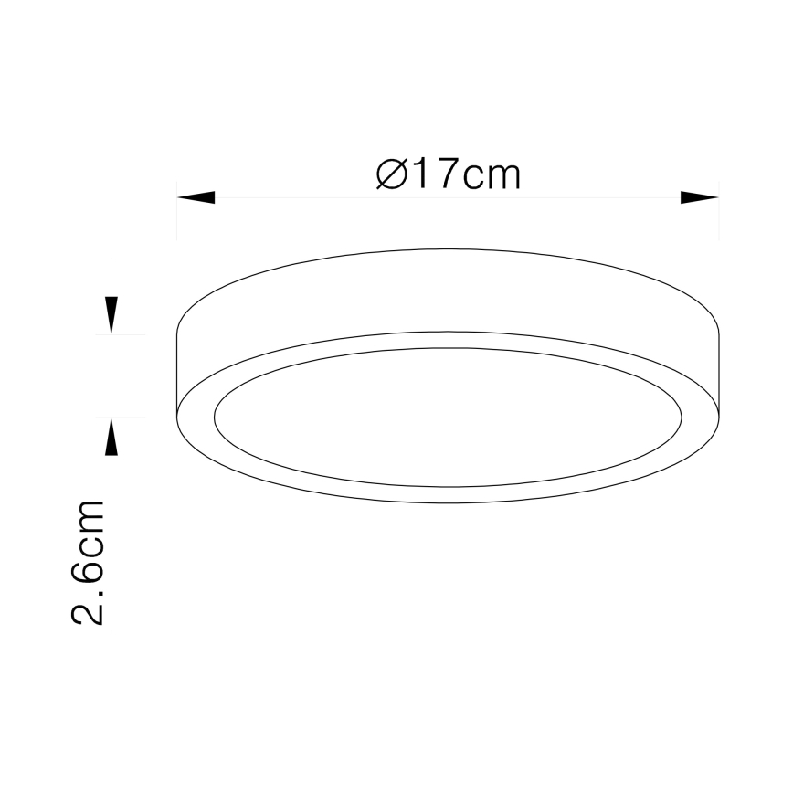 Globo - Dimmable 22W LED Ceiling Light, 230V