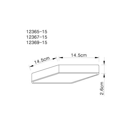 Globo 12367-15 - LED Ceiling light VITOS LED/15W/230V