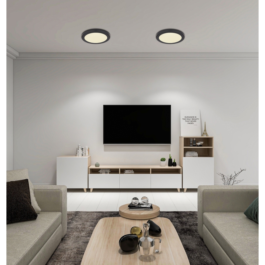 Globo - LED Ceiling light LED/24W/230V 3000/4000/6500K black