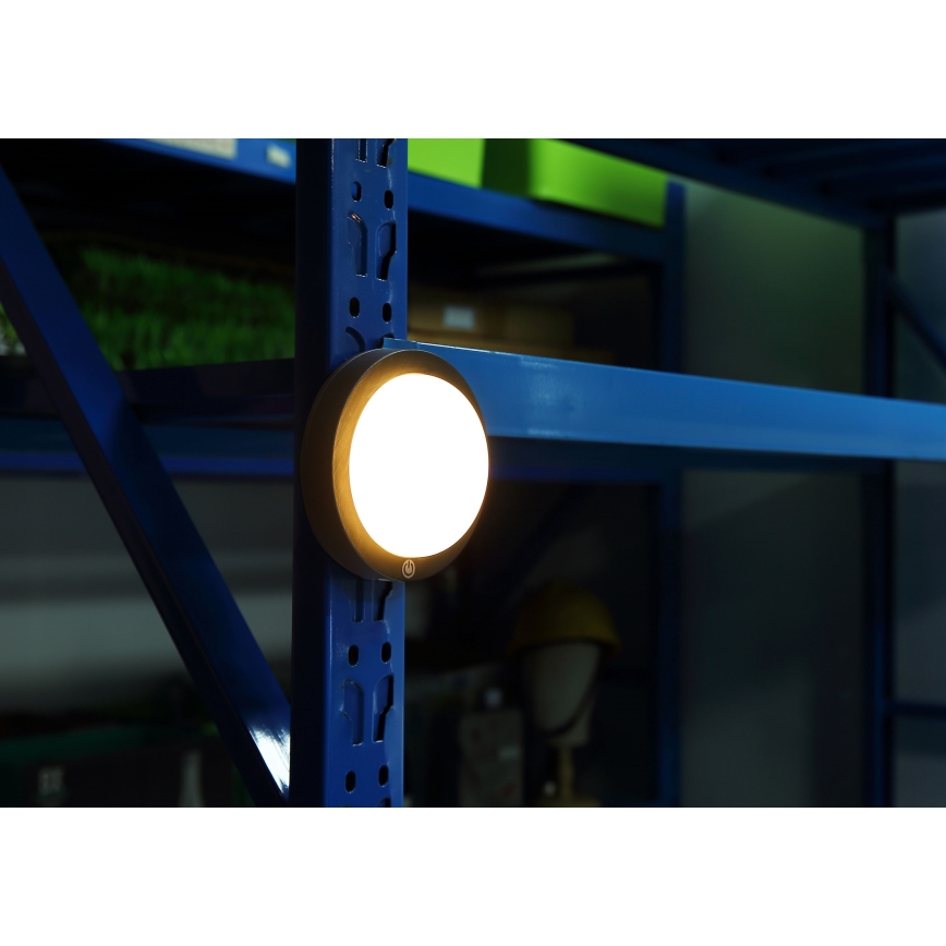 Globo - LED Rechargeable touch wall light LED/1,2W/3,7V d. 15 cm 1800 mAh black