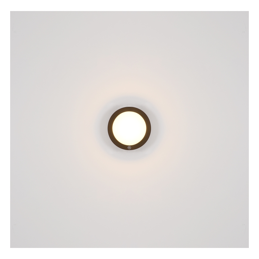 Globo - LED Rechargeable touch wall light LED/1,2W/3,7V d. 15 cm 1800 mAh black
