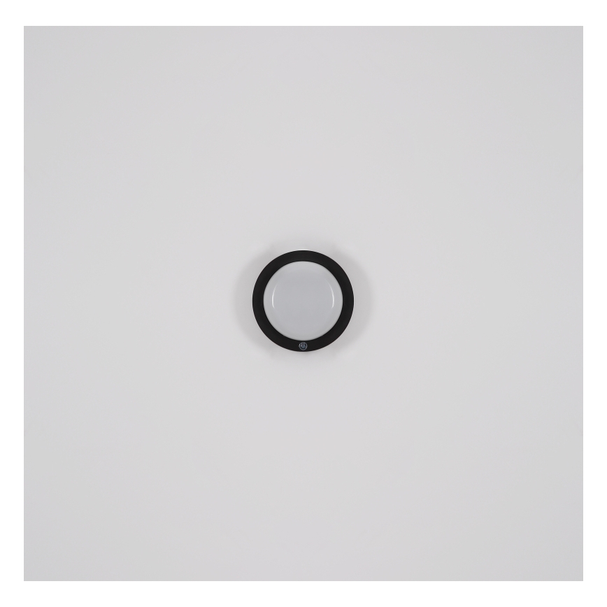 Globo - LED Rechargeable touch wall light LED/1,2W/3,7V d. 15 cm 1800 mAh black
