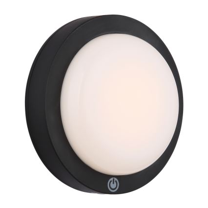 Globo - LED Rechargeable touch wall light LED/1,2W/3,7V d. 15 cm 1800 mAh black