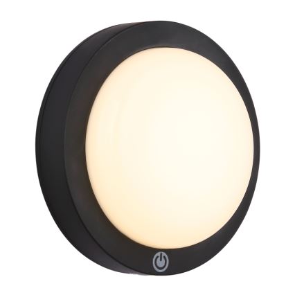 Globo - LED Rechargeable touch wall light LED/1,2W/3,7V d. 15 cm 1800 mAh black