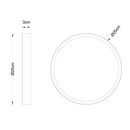 Globo - LED Ceiling light LED/15W/230V d. 25 cm
