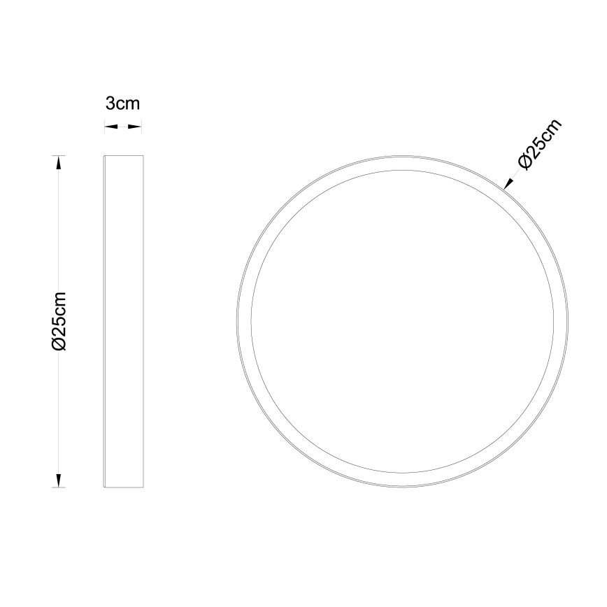 Globo - LED Ceiling light LED/15W/230V d. 25 cm