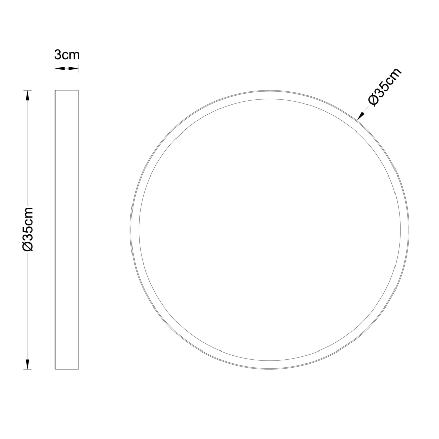 Globo - LED Ceiling light LED/22W/230V d. 35 cm