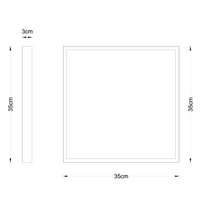 Globo - LED Ceiling light LED/22W/230V 35x35 cm