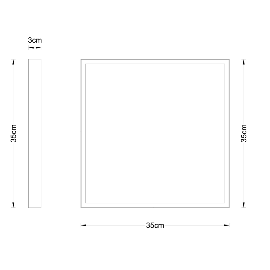 Globo - LED Ceiling light LED/22W/230V 35x35 cm