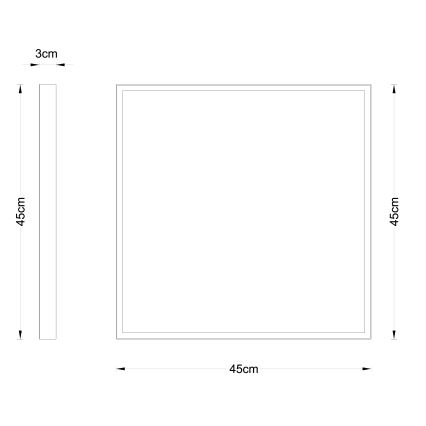 Globo - LED Ceiling light LED/30W/230V 45x45 cm