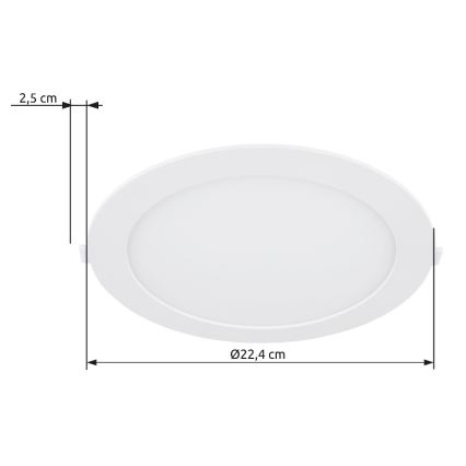 Globo - LED Recessed light LED/18W/230V 4000K d. 22,4 cm