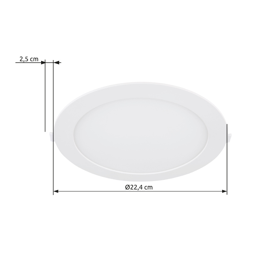 Globo - LED Recessed light LED/18W/230V 4000K d. 22,4 cm