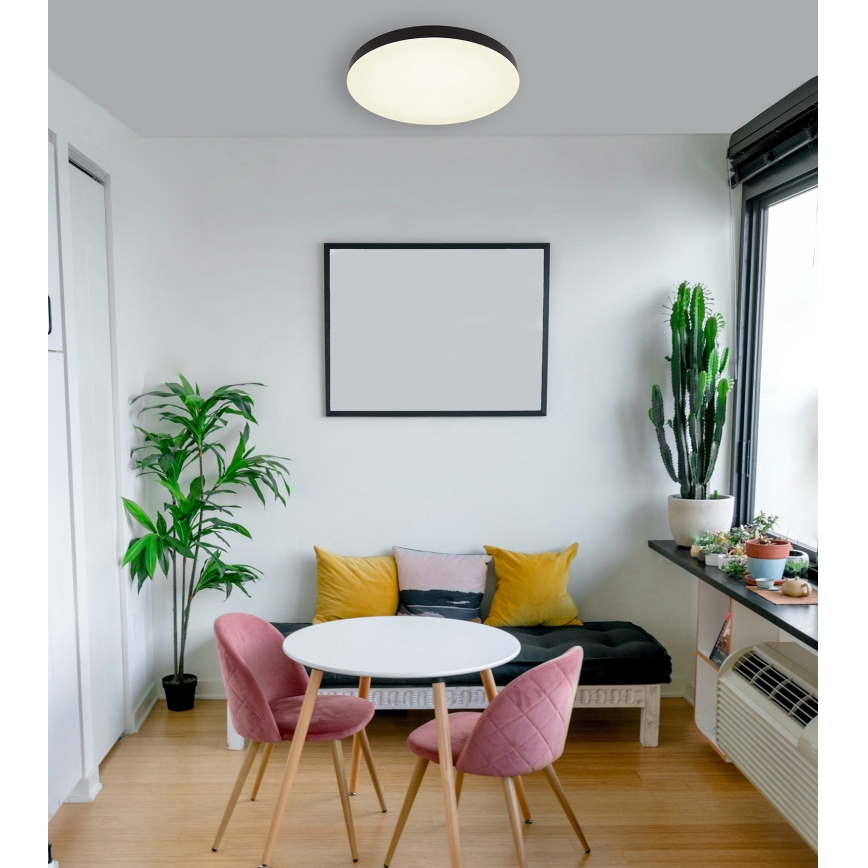 Globo - LED Ceiling light LED/50W/230V 3000K/4000K/6500K d. 50 cm black