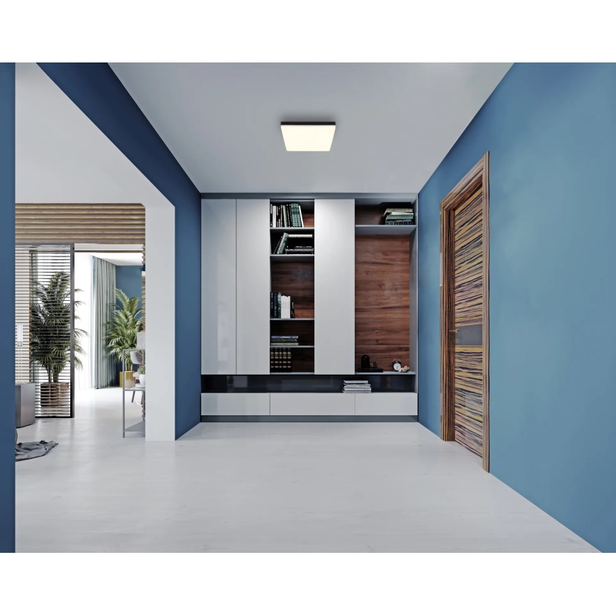 Globo - LED Ceiling light LED/18W/230V 4000K 30x30 cm black