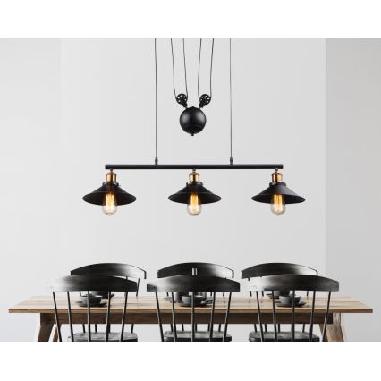 Globo - Chandelier on a string 3xE27/60W/230V