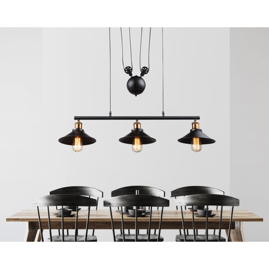 Globo - Chandelier on a string 3xE27/60W/230V