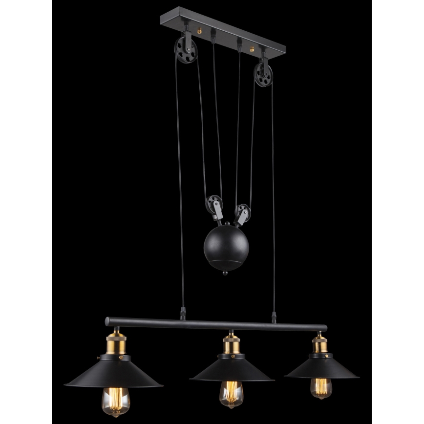 Globo - Chandelier on a string 3xE27/60W/230V