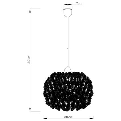 Globo - Chandelier on a string 1xE27/40W/230V