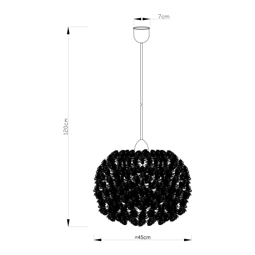 Globo - Chandelier on a string 1xE27/40W/230V