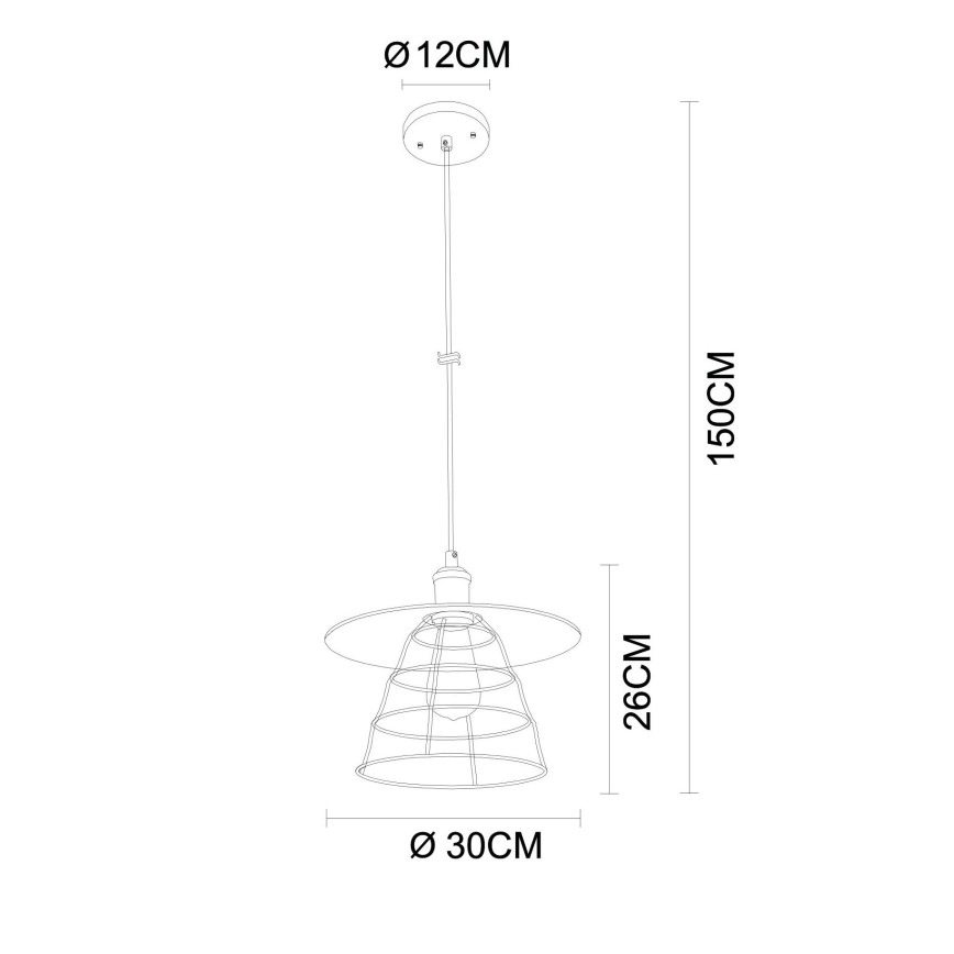 Globo - Chandelier on a string 1xE27/60W/230V