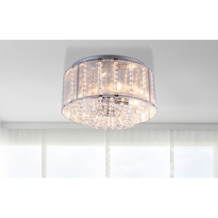 Globo - Crystal ceiling light 4xE14/40W/230V