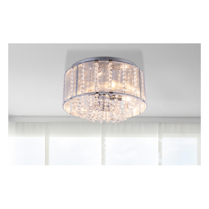 Globo - Crystal ceiling light 4xE14/40W/230V