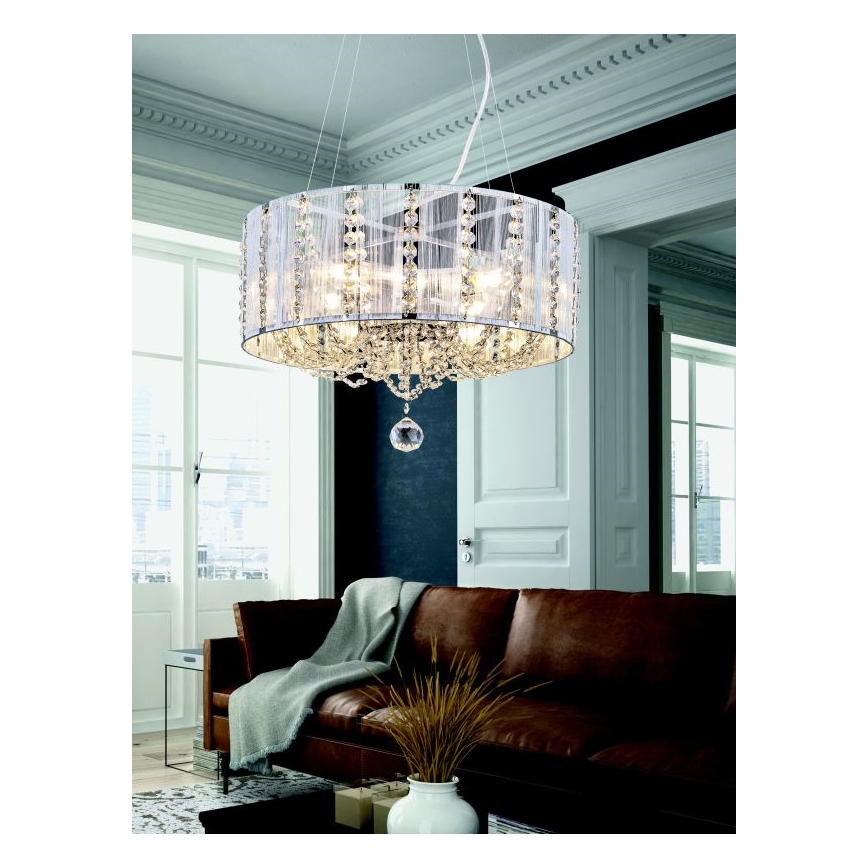 Globo - Crystal chandelier on a string 4xE14/40W/230V