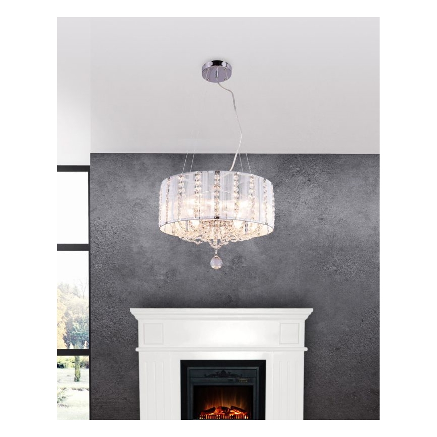Globo - Crystal chandelier on a string 4xE14/40W/230V