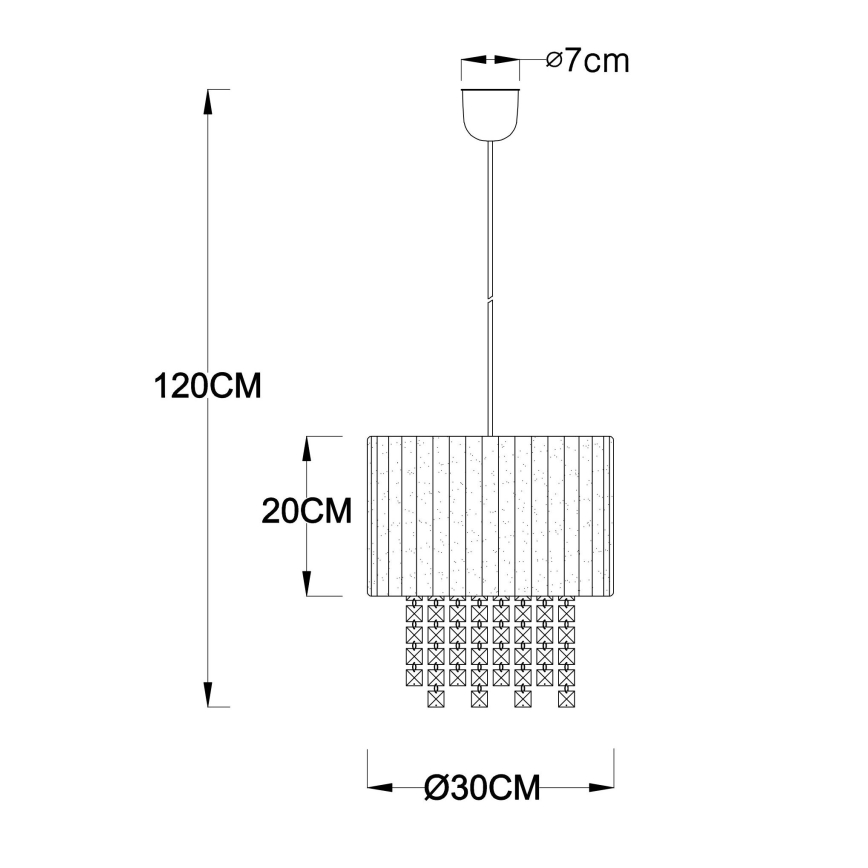 GLOBO 15098 - Pendant light PYRA 1xE27/60W/230V