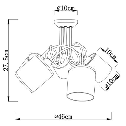 Globo - Surface-mounted chandelier 5xE14/25W/230V