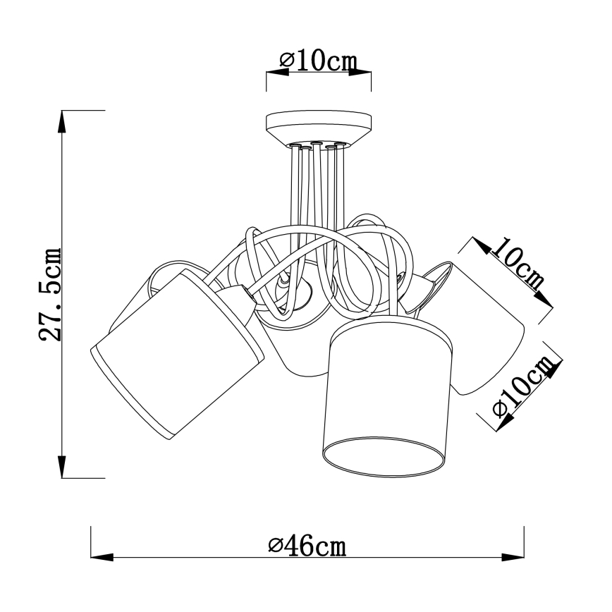 Globo - Surface-mounted chandelier 5xE14/25W/230V