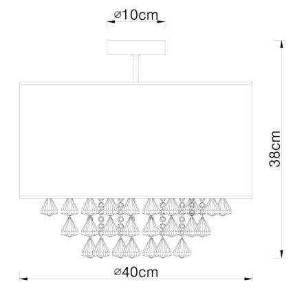 Globo - Ceiling light 1xE27/60W/230V