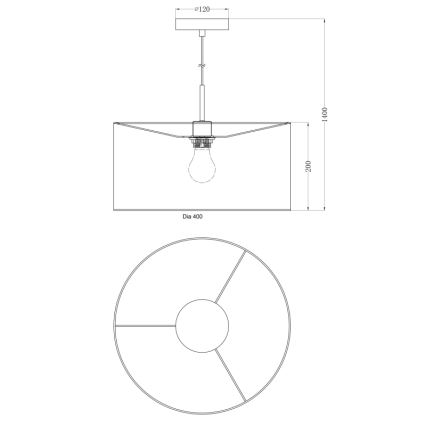 Globo - Chandelier 1xE27/60W/230V