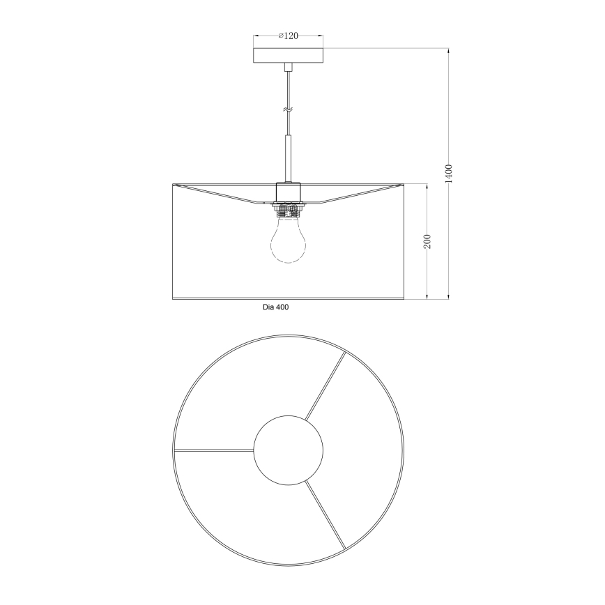 Globo - Chandelier 1xE27/60W/230V