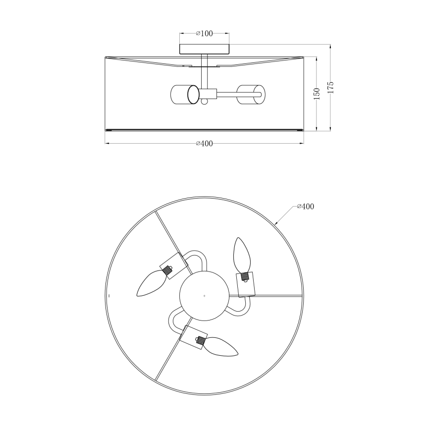 Globo - Ceiling light 3xE14/40W/230V
