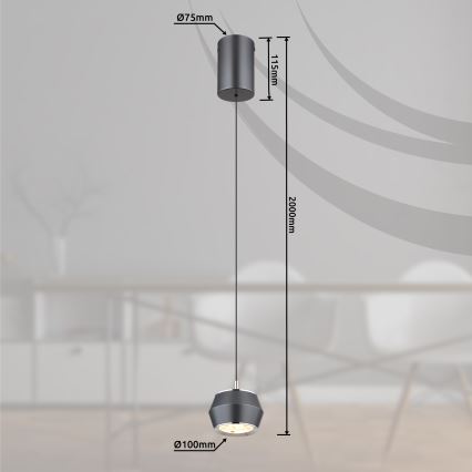 Globo - LED Chandelier on a string LED/6W/230V