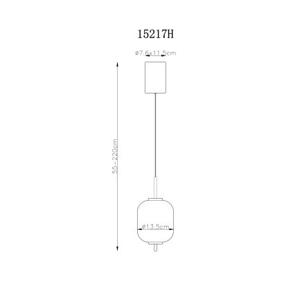 Globo - LED Chandelier on a string LED/7W/230V