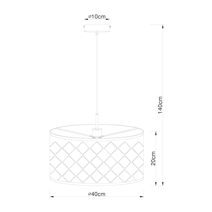 Globo - Chandelier on a string 1xE27/60W/230V