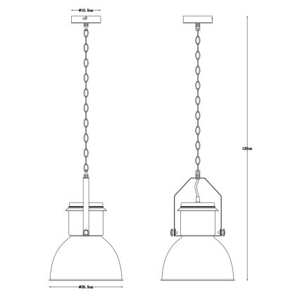 Globo - Chandelier on a chain 1xE27/40W/230V