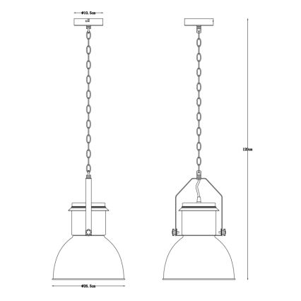 Globo - Chandelier on a chain 1xE27/40W/230V