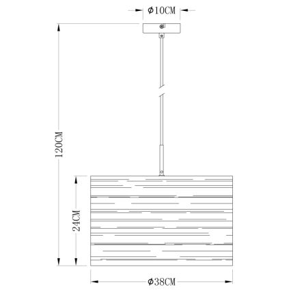 Globo 15342 - Chandelier on a string TUNNO 1xE27/40W/230V