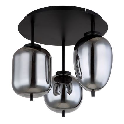 Globo - Surface-mounted chandelier 3xE14/40W/230V black